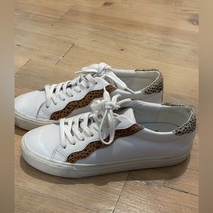 Madewell white and leopard sneakers